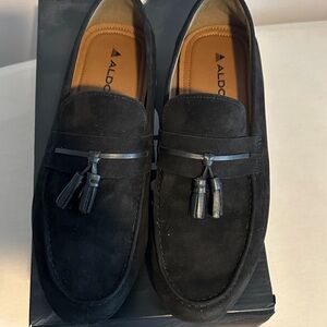 Aldo Men's Black Tassel Slip-On Loafers